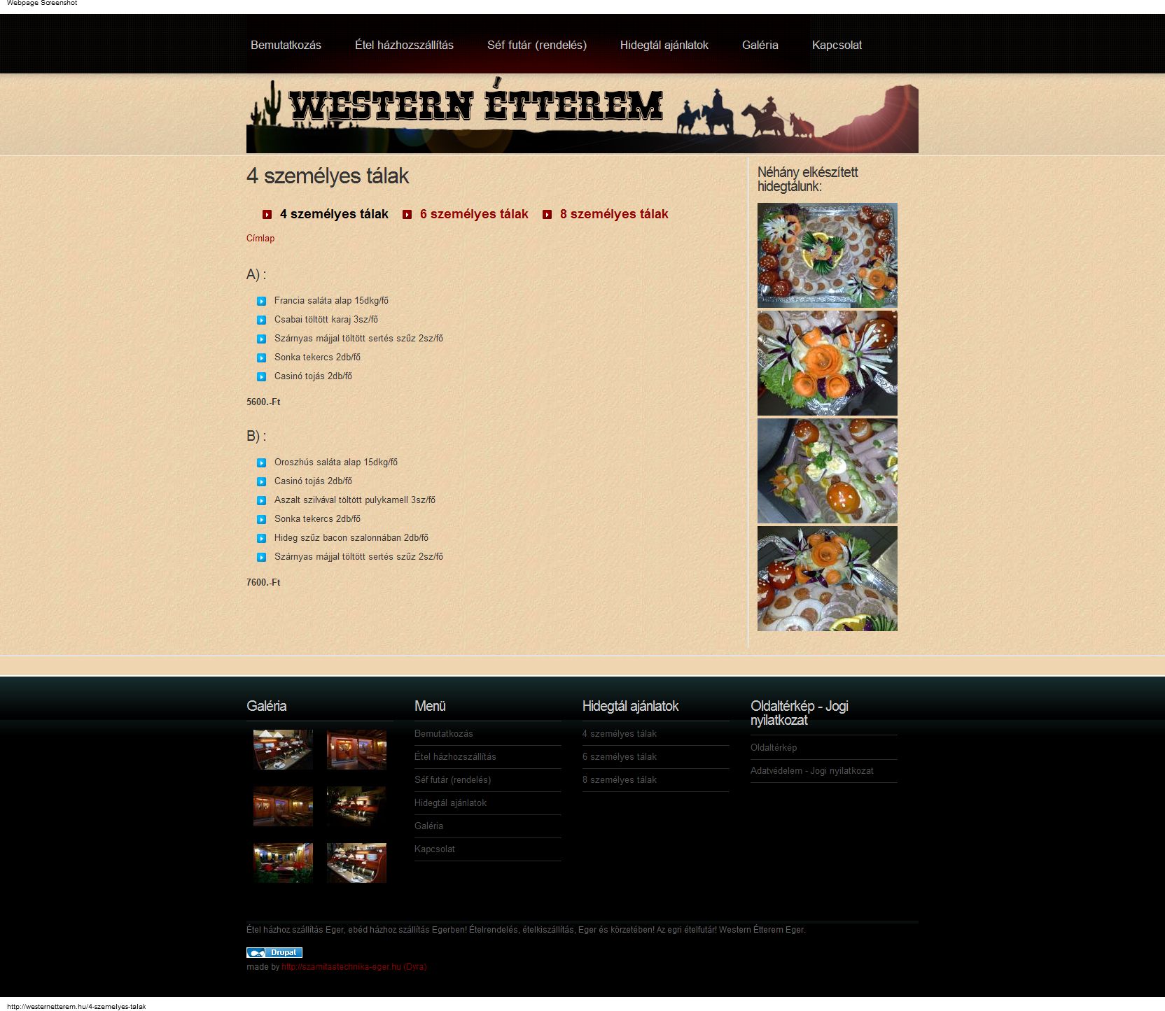 Western Étterem Eger webalp