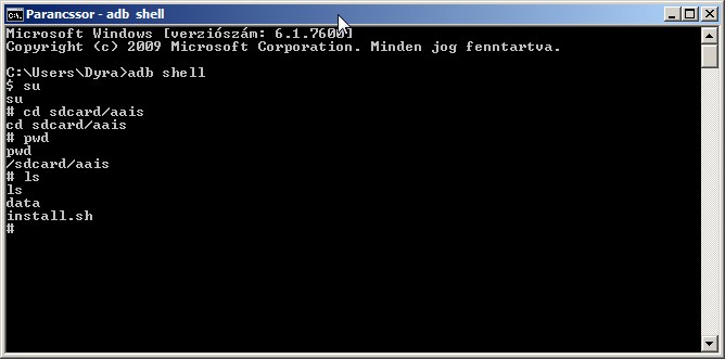 Android SDK PC ADB SHELLL