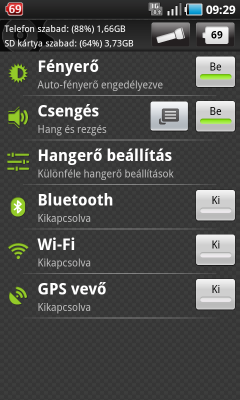 Android alapok kezdőknek Quick Settings