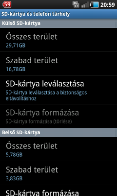 Android alapok kezdőknek SD kártya formázása