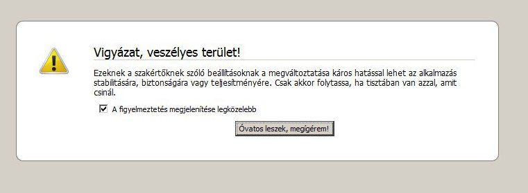 about:config figyelmeztetés about:config figyelmeztetés