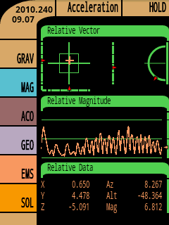 Tricorder -Grav relative vector