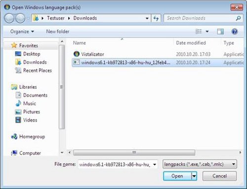 Windows7 Windows VISTA localization