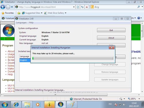 Windows7 Windows VISTA localization
