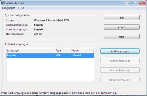 Windows7 Windows VISTA localization