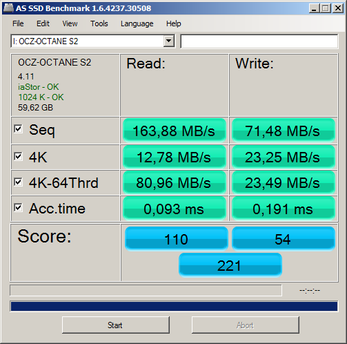 AS SSD OCZ Octane 2.0