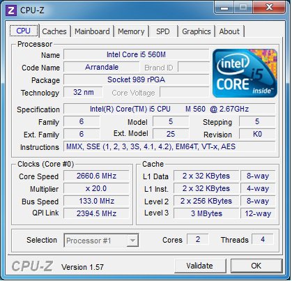 Dell Vostro 3500 125225 CPU-Z
