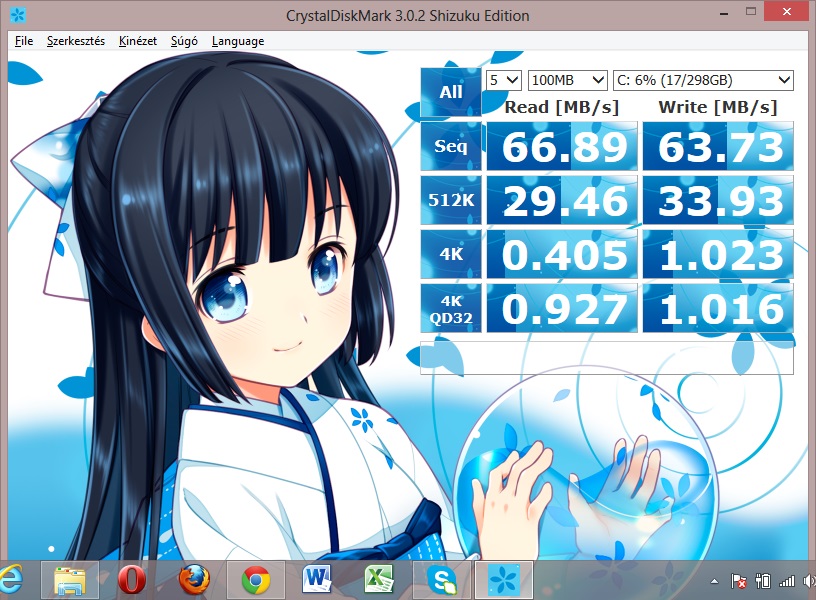 Eee PC (Asus 1015BXO) CrystalDiskMark