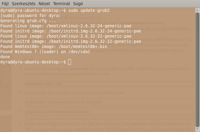 grub2 update