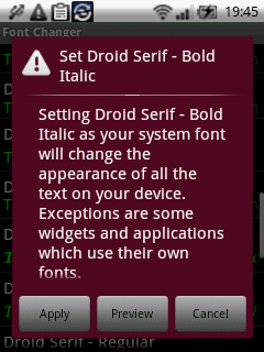 font changer Android