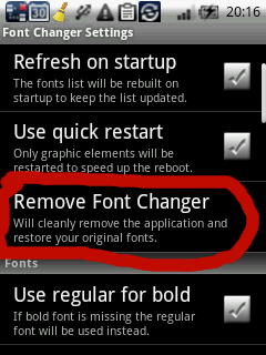 font changer Android