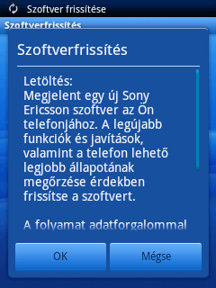 elérhető frissítés