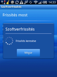 frissítés keresés