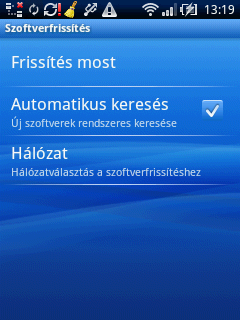 frissítés most