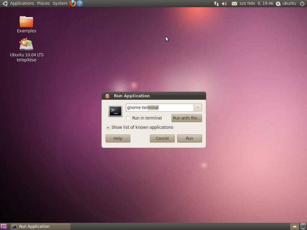gnome-terminal ALT-F2