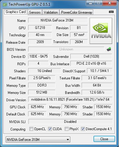 Dell Vostro 3500 125225 GPU-Z