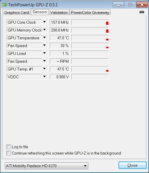 gpu-z senzor HP ProBook 4720s