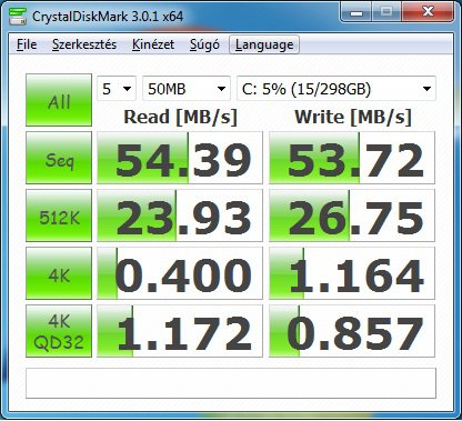 Hitachi 320GB 7200rpm SATA-300 8MB CrystalDiskMark
