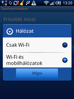 frissítés előkészítés