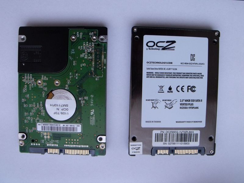 WD Scorpio WD800B OCZ Vertex Plus 60GB