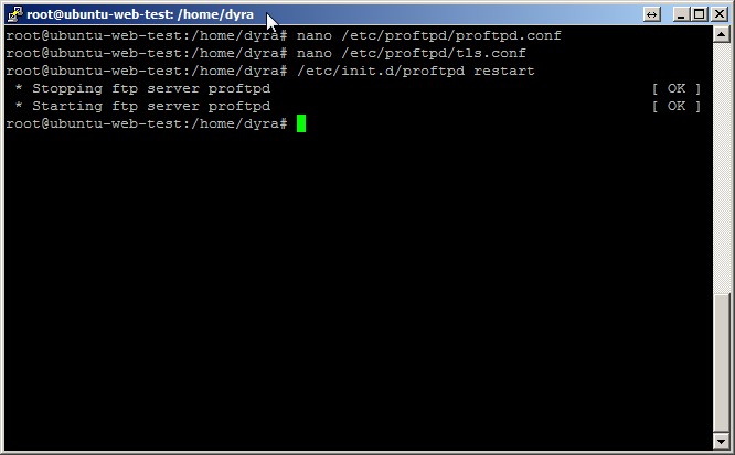 ProFTPD restart