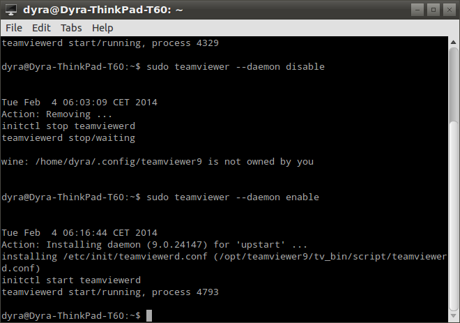 Lxterminal -sudo teamviewer --daemon enable-