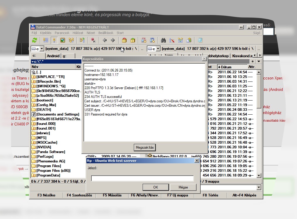 Total Commander FTP TLS connect