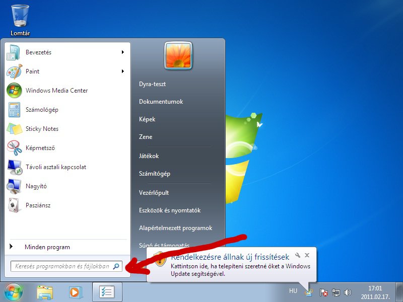Windoes7 Windows Vista fast keyboard search