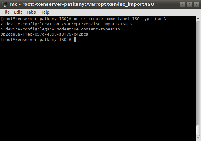 XenServer ISO storage