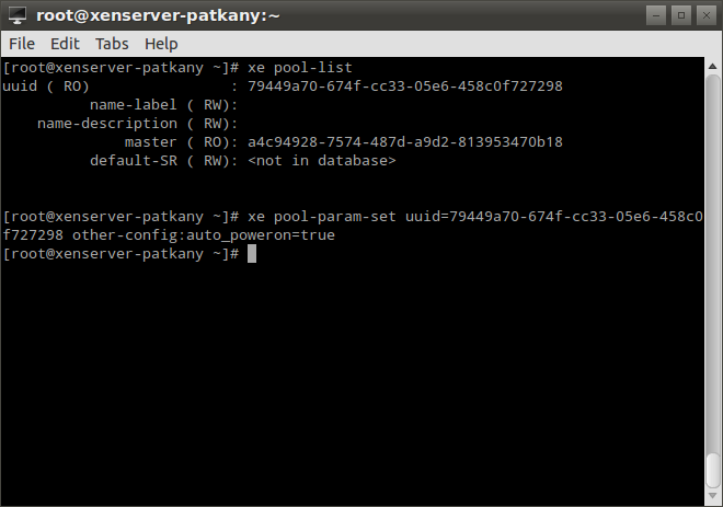 XenServer virtual machines autostart