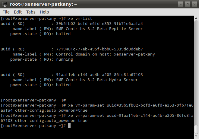 XenServer virtual machines autostart